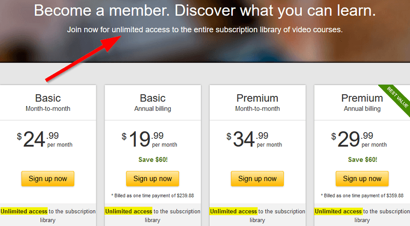 Lynda-uses-unlimited-on-their-pricing-landing-page-too
